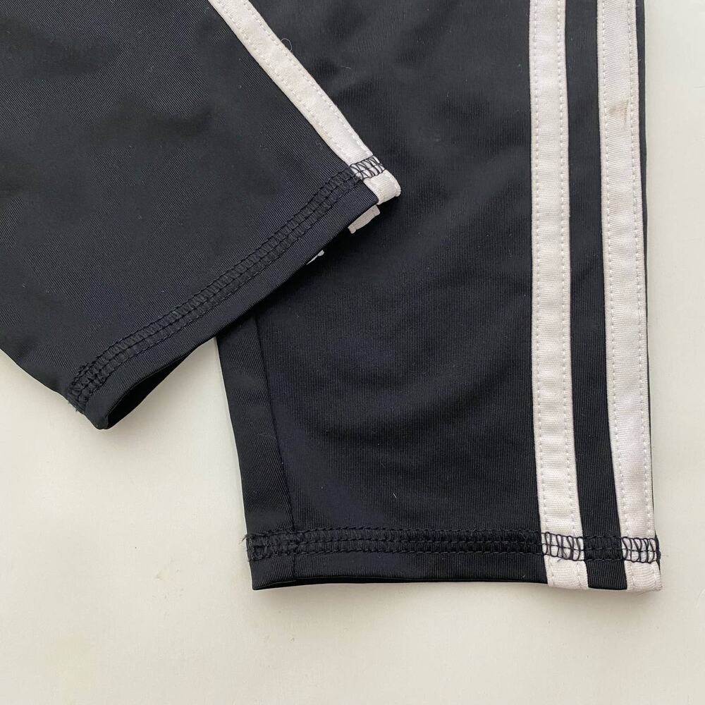 Adidas Super Star Leggings Tight Black White Running Stripe Girls Medium 10/12 - Picture 4 of 8